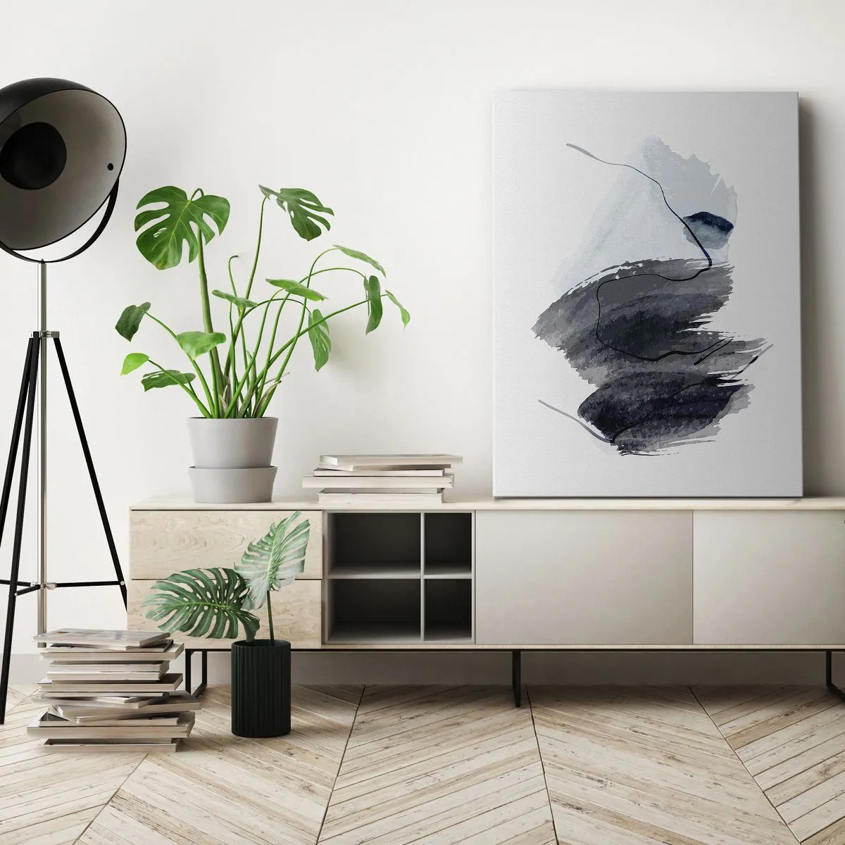 Tablou pe pânză - Intensitate și mișcare - 65x120 cm