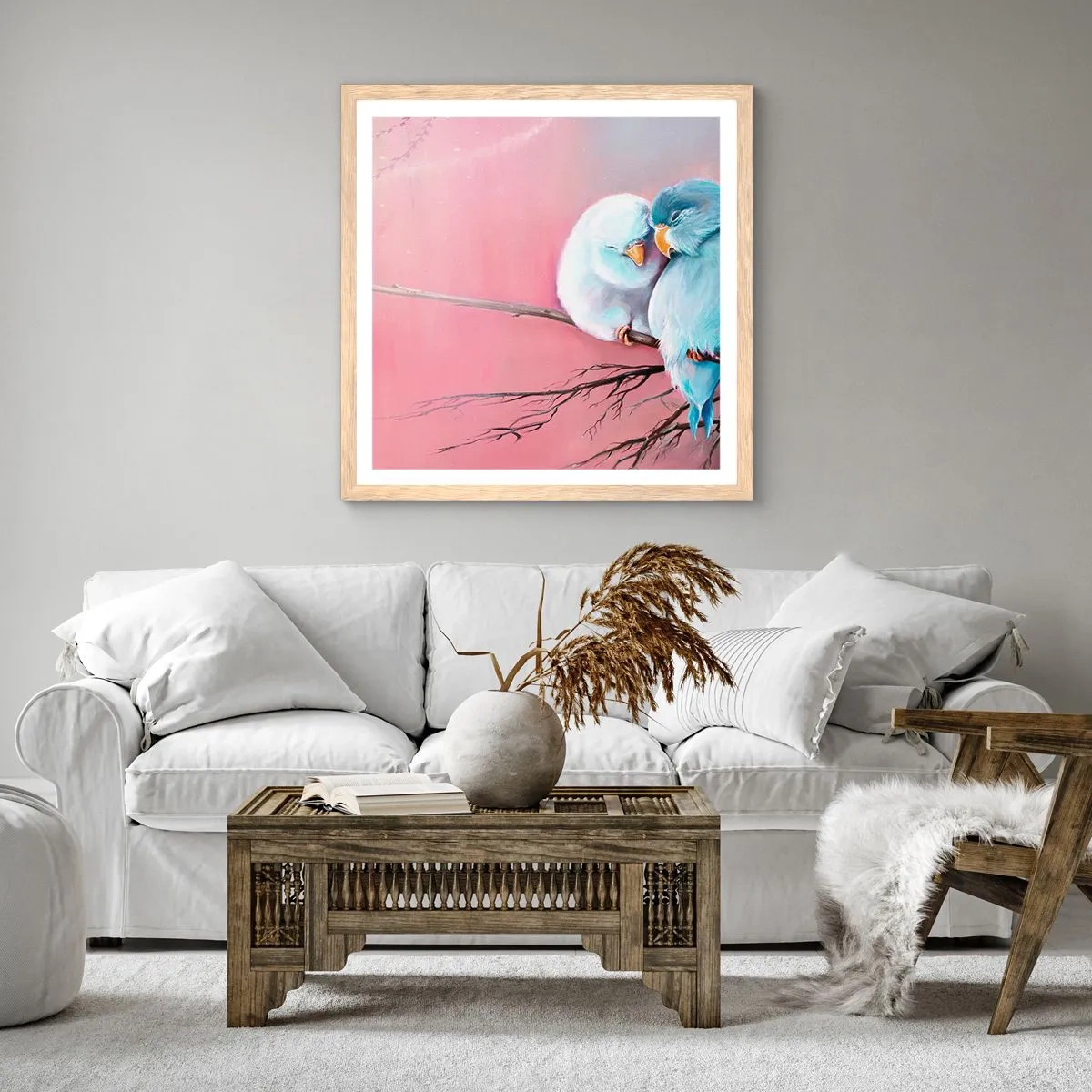 Poster în ramă de stejar deschis - Ce mai este de adăugat?... - 40x40 cm