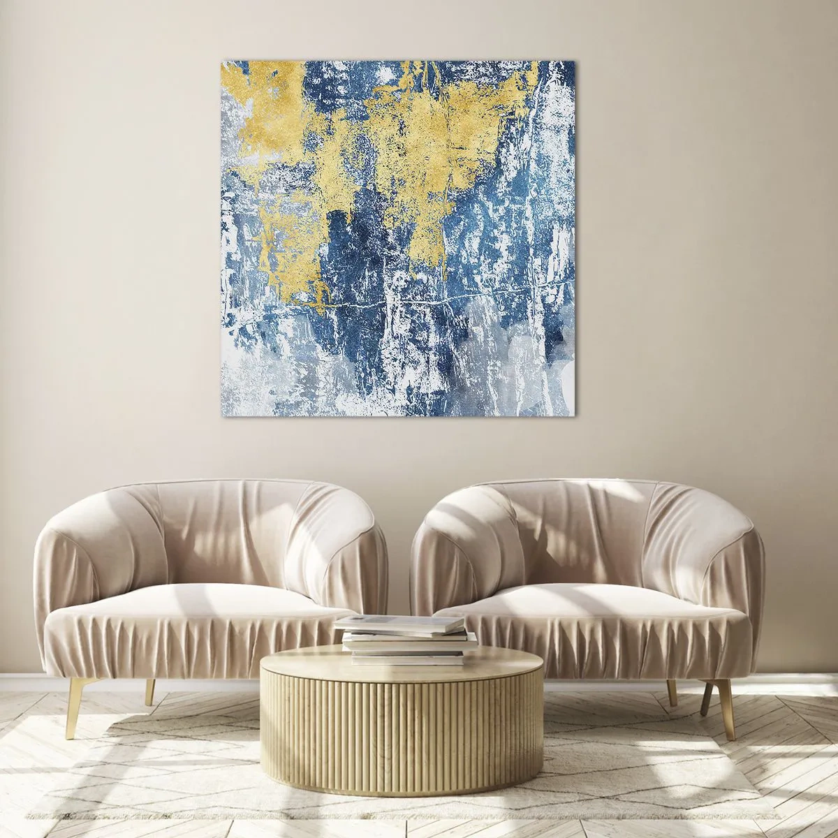 Tablou pe sticlă - Abstracție de vreme - 30x30 cm