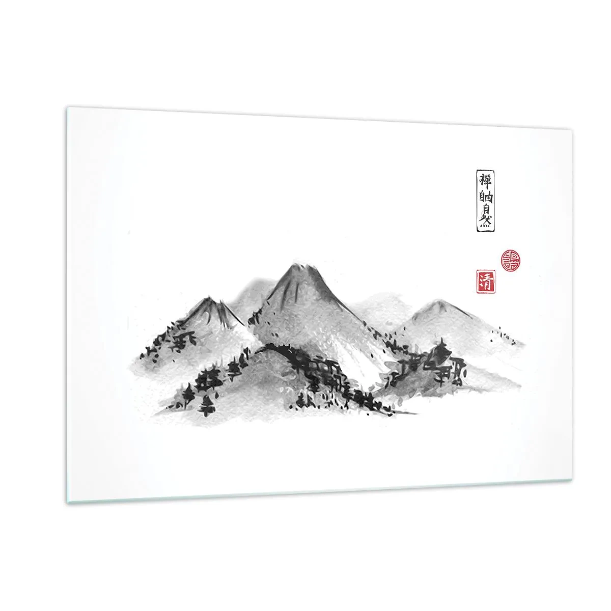 Tablou pe sticlă - Dincolo de dealuri - 120x80 cm