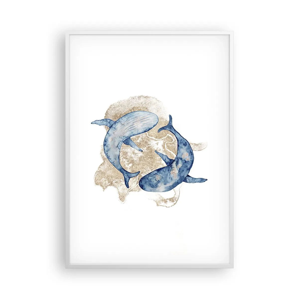 Poster în ramă albă - Prietenie sau iubire? - 70x100 cm