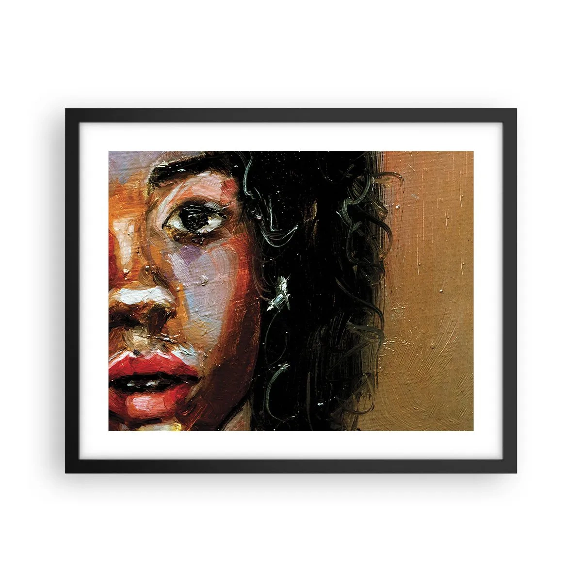 Poster în ramă neagră - Negru și strălucire - 50x40 cm