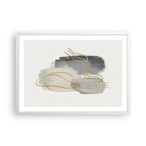 Poster în ramă albă - Persistență și mișcare - 70x50 cm