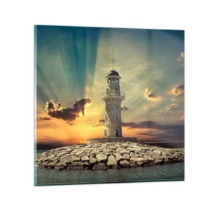 Tablou pe sticlă - Lumină - Bunătate - Frumusețe - 40x40 cm