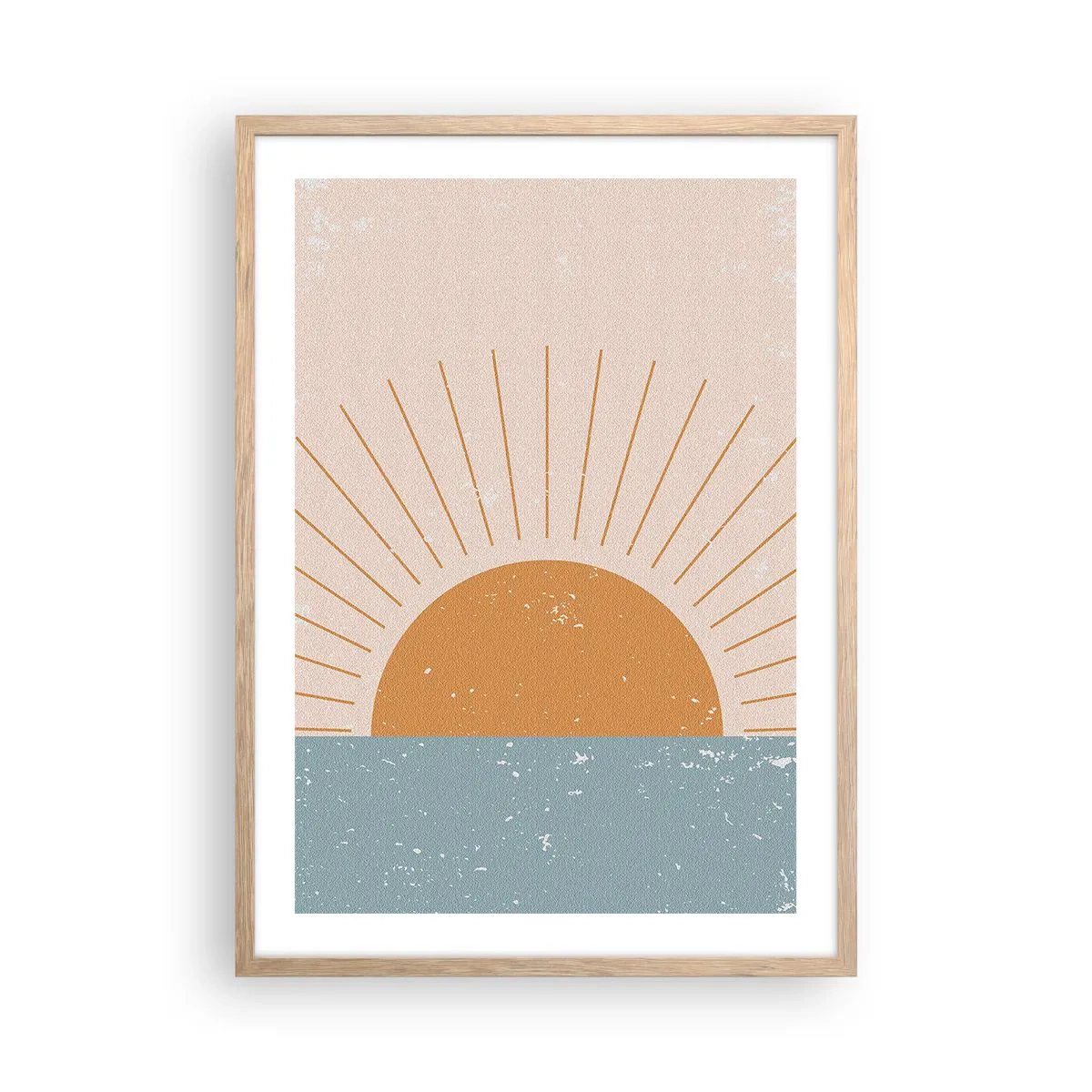 Poster în ramă de stejar deschis - Un miracol zilnic - 50x70 cm