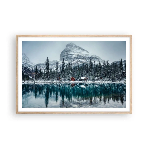 Poster în ramă de stejar deschis - Refugiu canadian - 91x61 cm