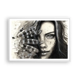 Poster în ramă albă - Frumusețe sălbatică - 100x70 cm