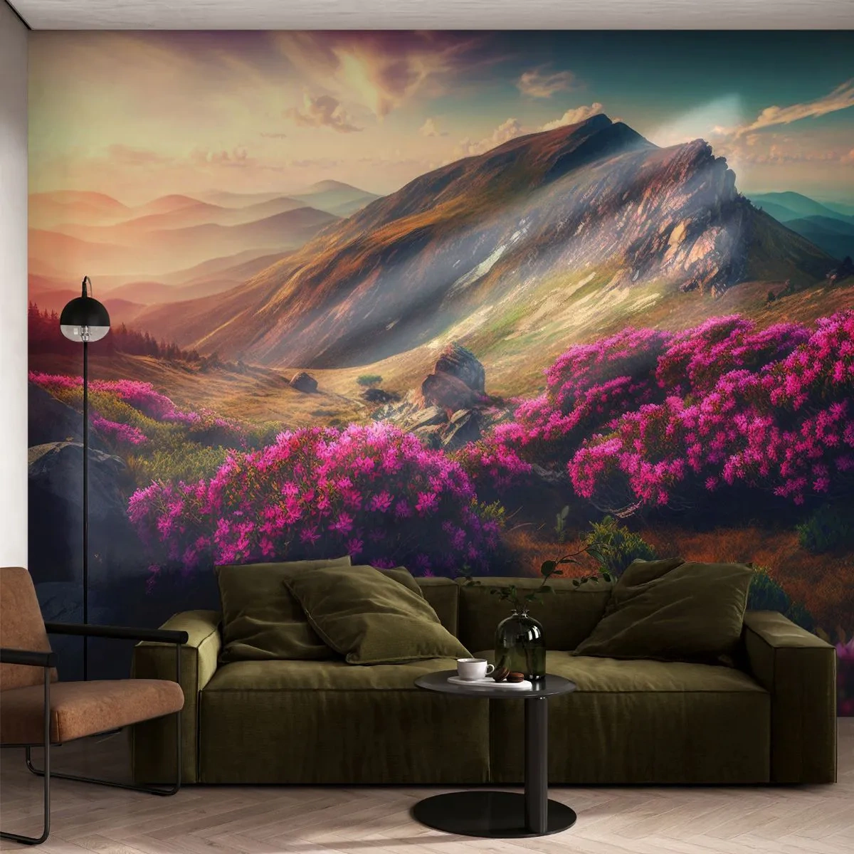 Tapet Premium Sand - Vara la munte - Peisaj, Natură, Munţi - 100x70 cm