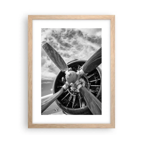 Poster în ramă de stejar deschis - Cuceritorul cerului - 30x40 cm