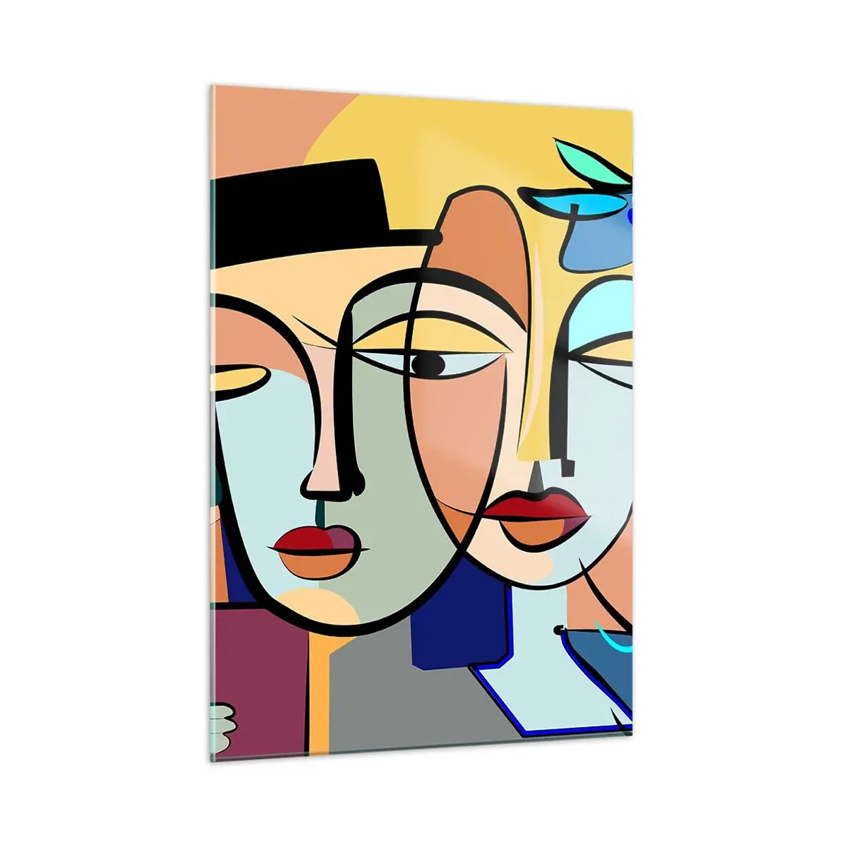Tablou pe sticlă - Întâlnire cu Picasso - 50x70 cm