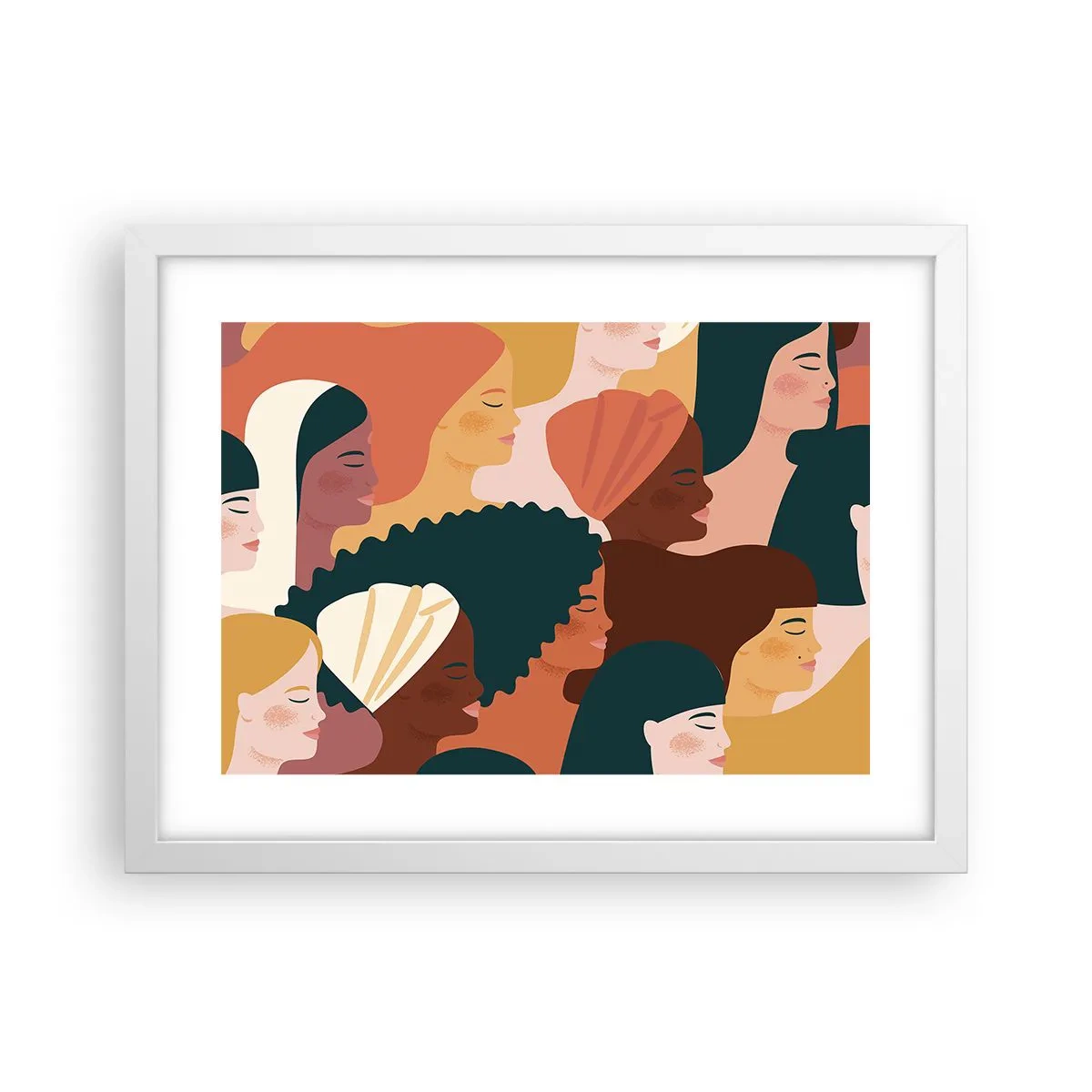 Poster în ramă albă - Numai feminitate - 40x30 cm
