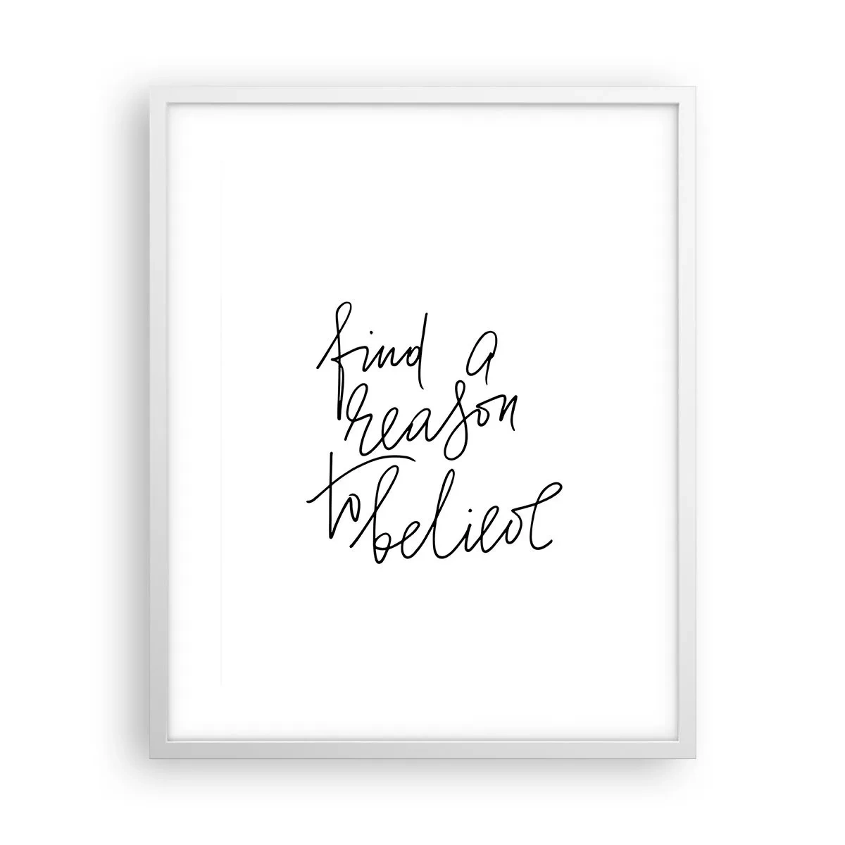 Poster în ramă albă - Este posibil - 40x50 cm