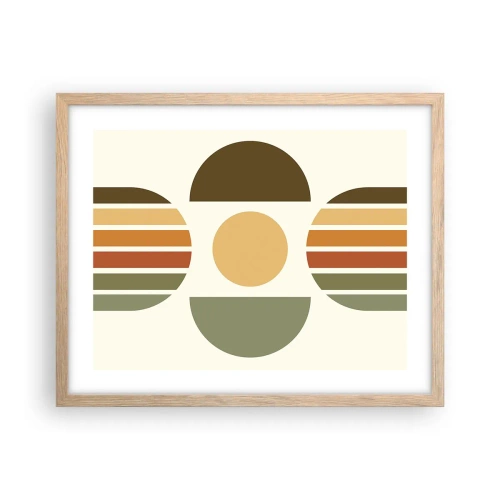 Poster în ramă de stejar deschis - În culorile pământului - 50x40 cm