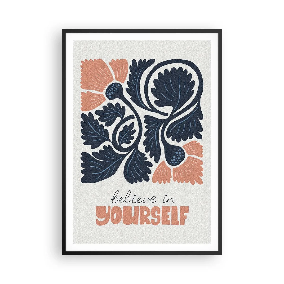 Poster în ramă neagră - Și tu înflorești - 70x100 cm