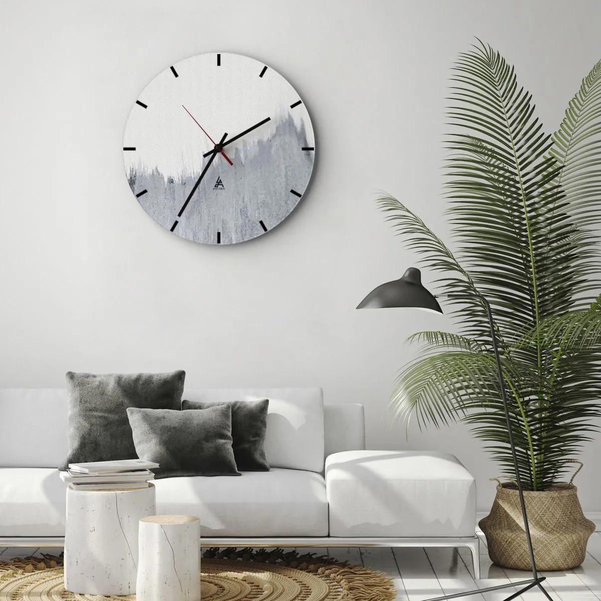 Ceas de perete - Ceas pe sticlă - Înregistrare secretă - 30x30 cm