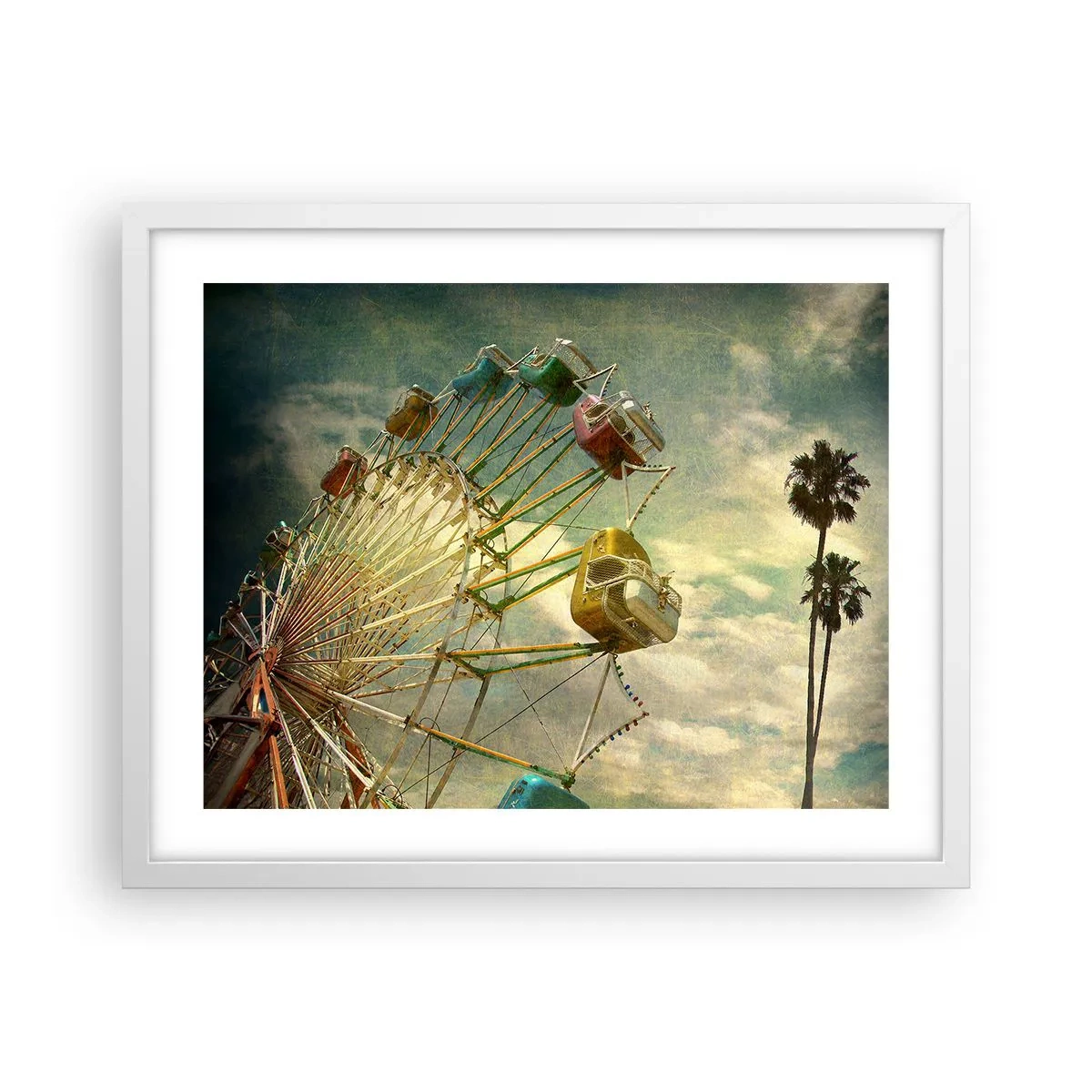 Poster în ramă albă - Hai la distracție… - 50x40 cm