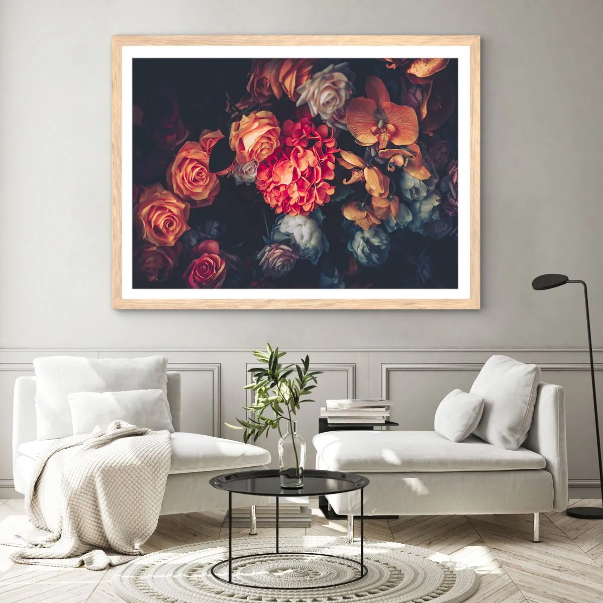 Poster în ramă de stejar deschis - Ca la maeștri olandezi - 100x70 cm