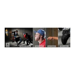 Mostră tapet Premium Canvas - Dansând cu vântul străzii - Dans, Muzică, oameni - 100x30 cm