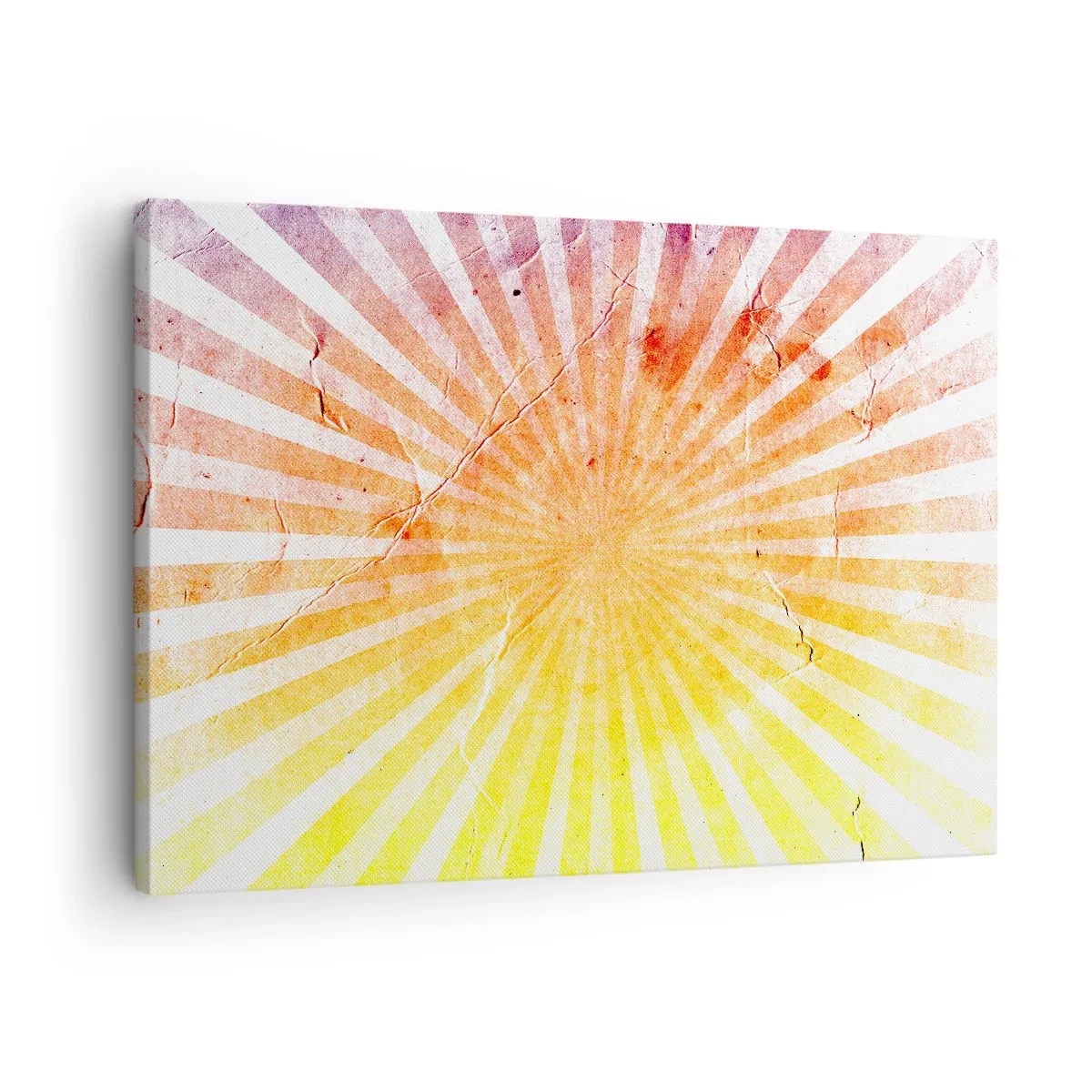 Tablou pe pânză Canvas - Raze de soare în nuanțe de portocaliu și galben - 70x50cm - Răsărituri și apusuri de soare - Decorațiune modernă pentru perete pentru living și dormitor ARTTOR