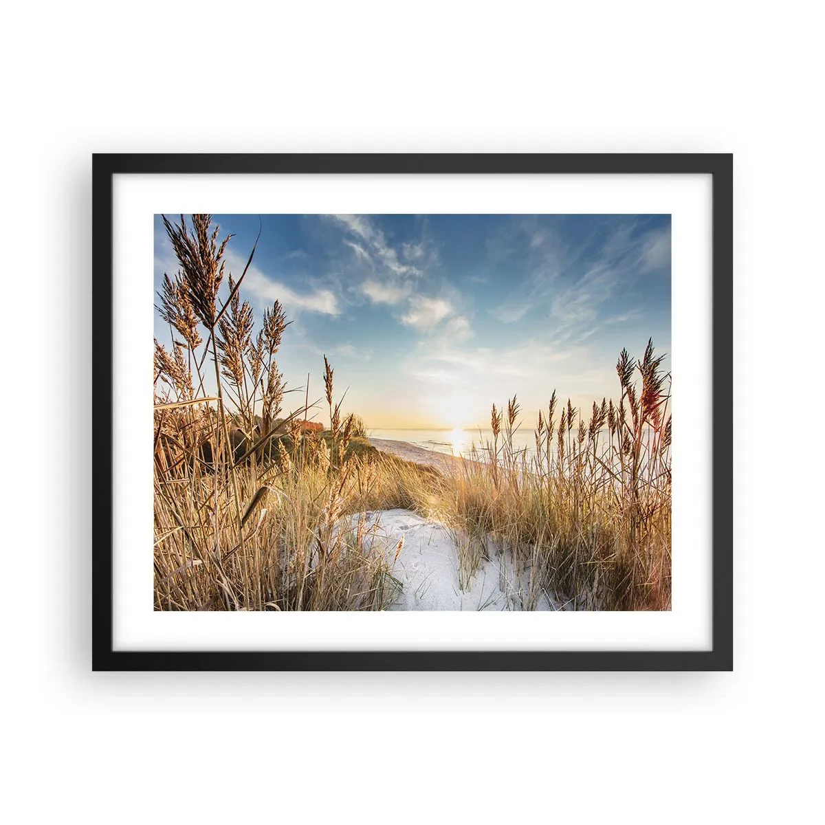 Poster în ramă neagră - Plaja de nord - 50x40 cm