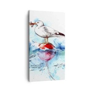 Tablou pe pânză - Pescuit de succes - 45x80 cm