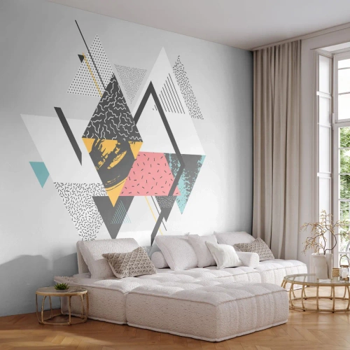 Tapet Autoadeziv Deluxe Sticker - Variația triunghiului și a rombului - Abstracția, Bucată, Triunghiuri - 250x175 cm