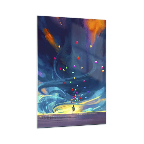 Tablou pe sticlă - Pe un vânt albastru - 70x100 cm