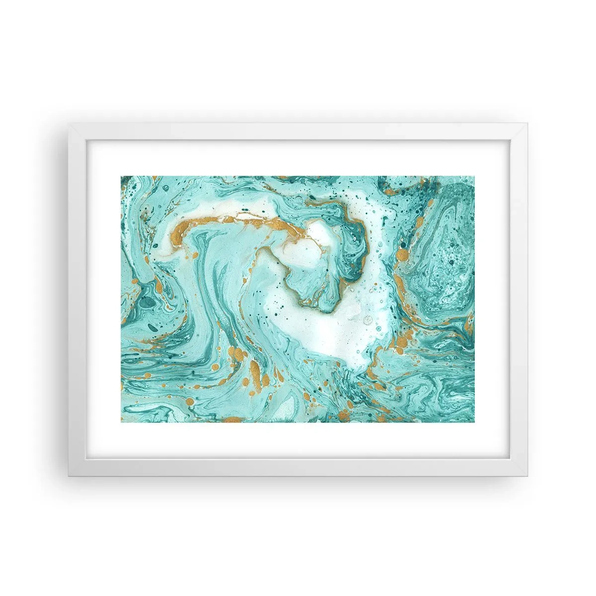 Poster în ramă albă - Sub marele val al perioadei Edo - 40x30 cm