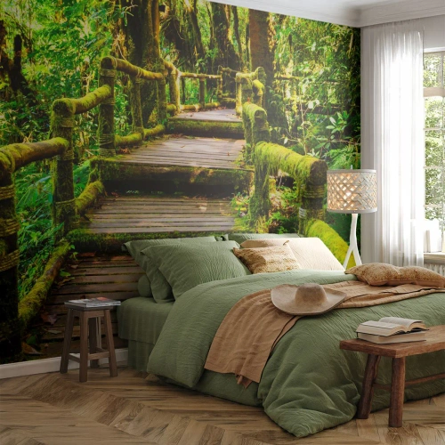 Tapet Autoadeziv Deluxe Sticker - Coridorul verde - Natură, Peisaj, pădure - 100x70 cm