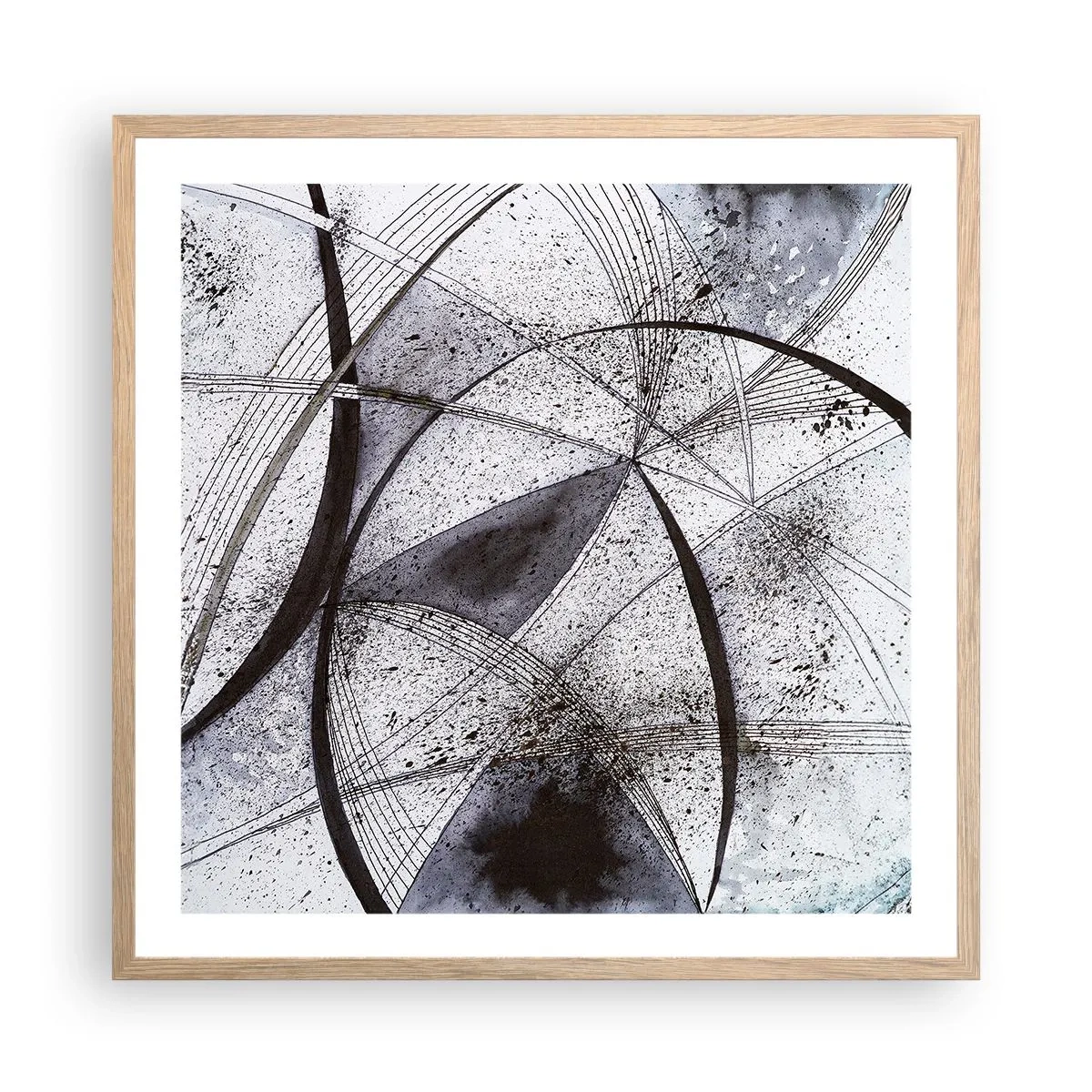 Poster în ramă de stejar deschis - O fantezie futuristă - 60x60 cm