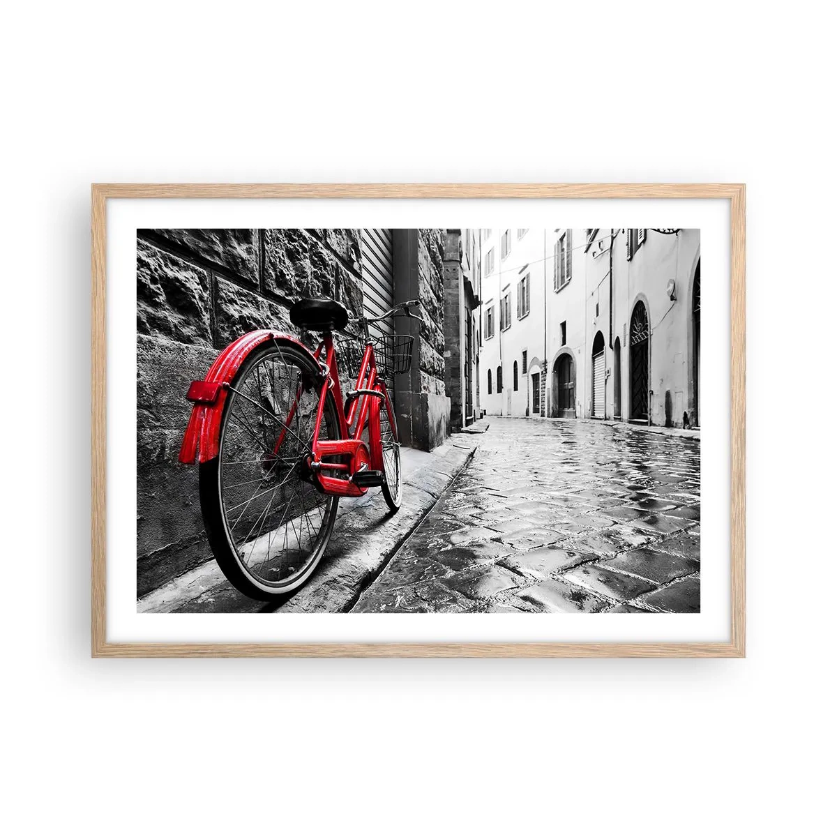 Poster în ramă de stejar deschis - Adevărata frumusețe nu îmbătrânește - 70x50 cm