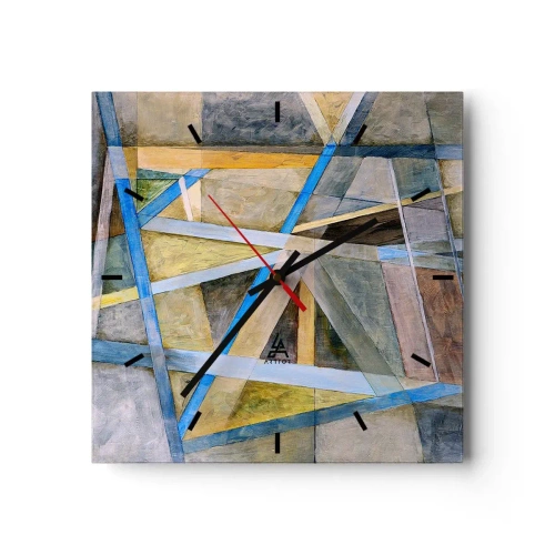 Ceas de perete - Ceas pe sticlă - Drept sau de-a curmezișul? - 40x40 cm