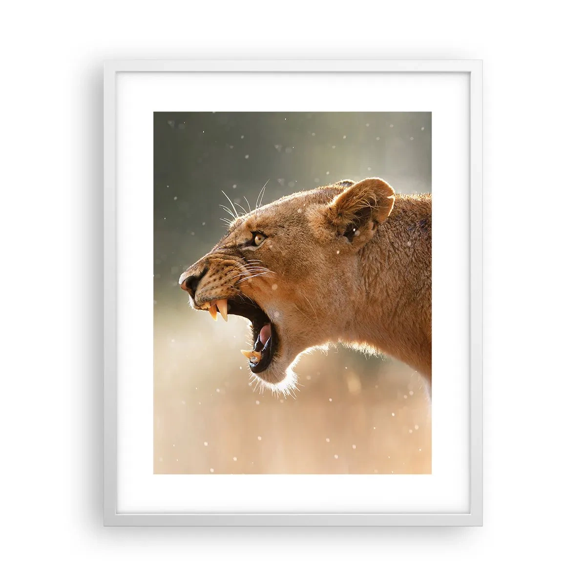 Poster în ramă albă - Încearcă să nu asculți - 40x50 cm