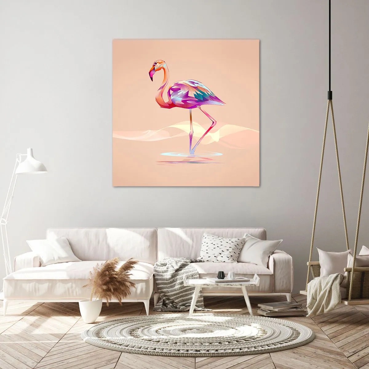 Tablou pe pânză - Pasăre de emoție bună - 40x40 cm