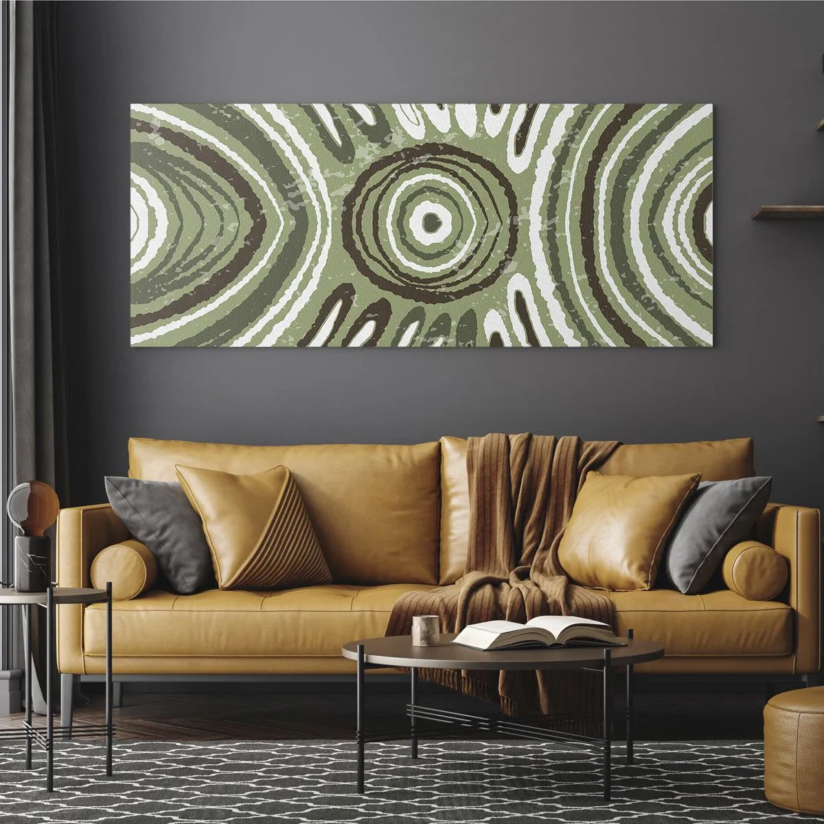 Tablou pe sticlă - Explozie de emoții - 100x40 cm