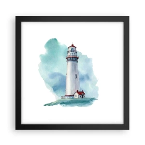 Poster în ramă neagră - Sora blândă a albastrului - 30x30 cm