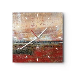 Ceas de perete - Ceas pe sticlă - Oare este marea? - 30x30 cm