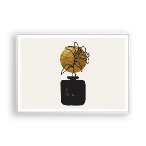 Poster în ramă albă - Cât cântărește aurul? - 100x70 cm