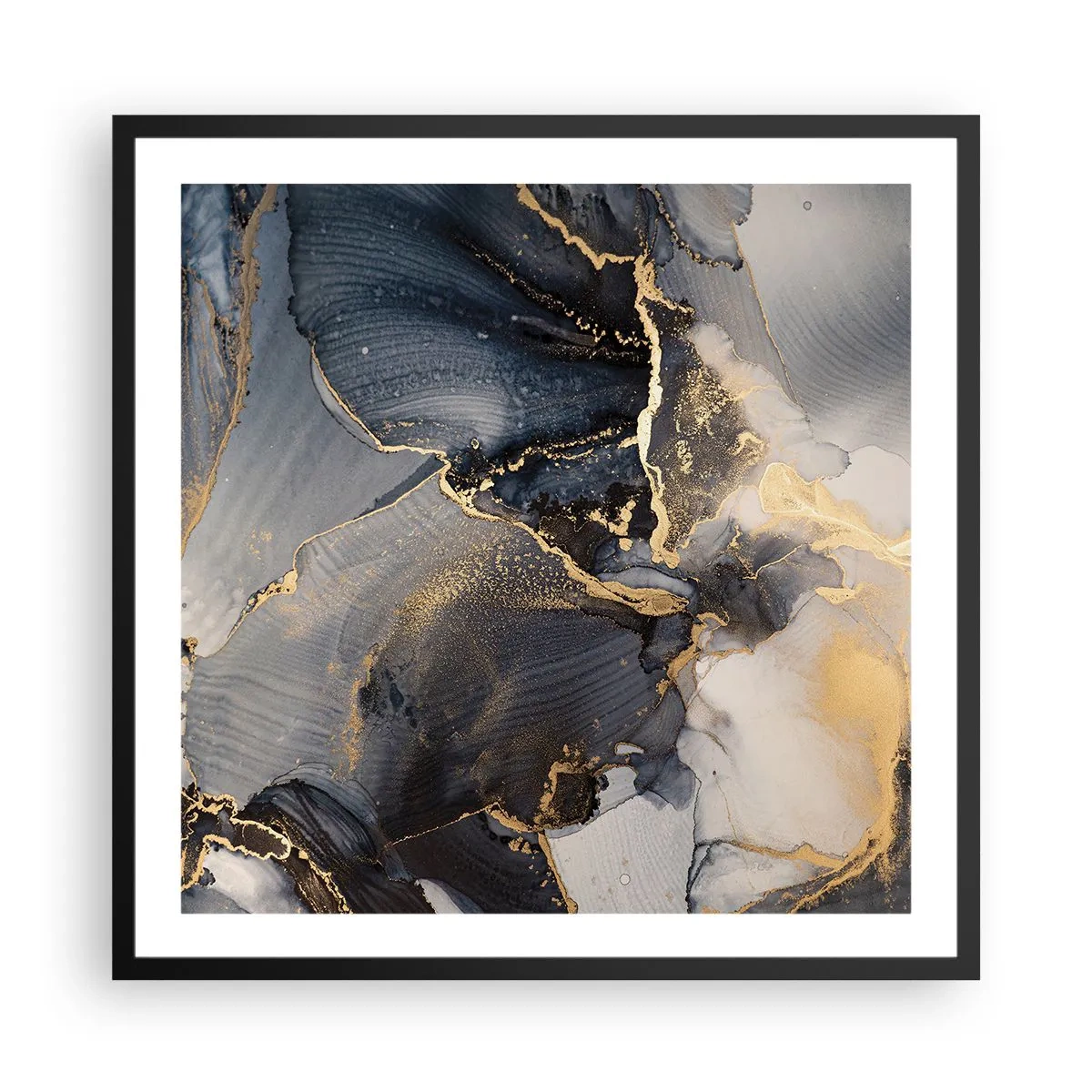 Poster în ramă neagră - Viața unei pietre - 60x60 cm