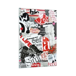 Tablou pe sticlă - Colaj de hipsteri - 50x70 cm