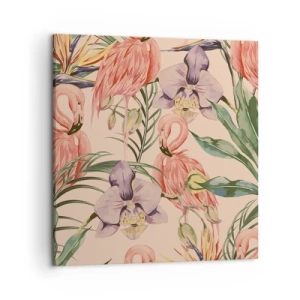 Tablou pe pânză - Balet floral roz - 50x50 cm