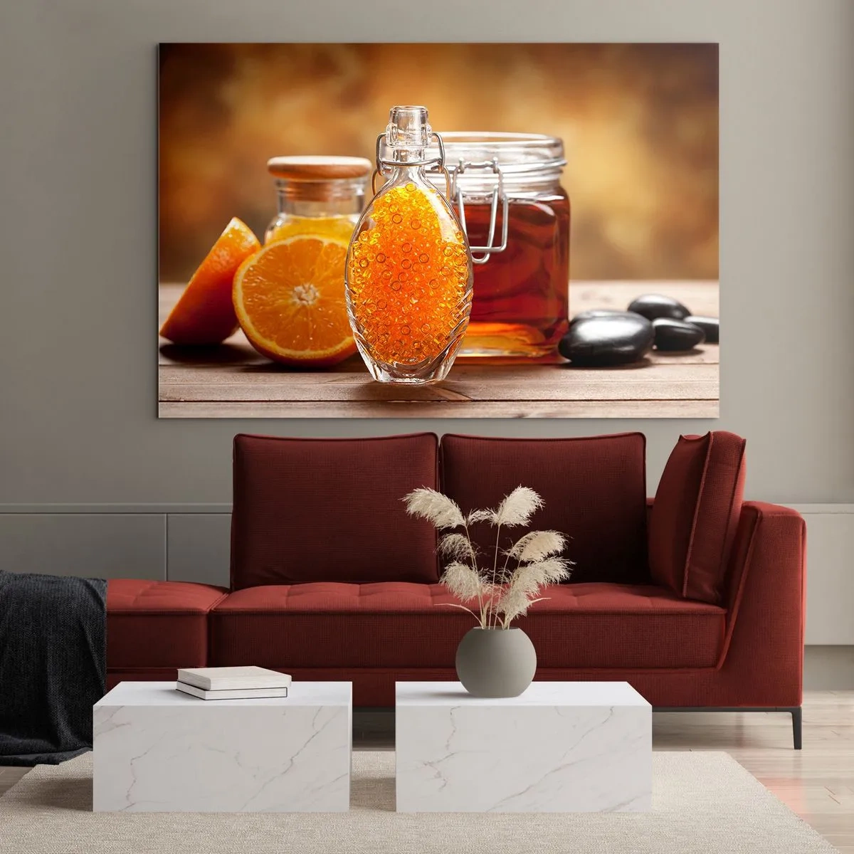 Tablou pe sticlă - Gust și aromă de soare - 100x70 cm