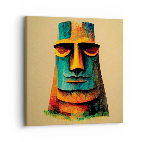 Tablou pe pânză - Statuie, dar simpatică - 30x30 cm