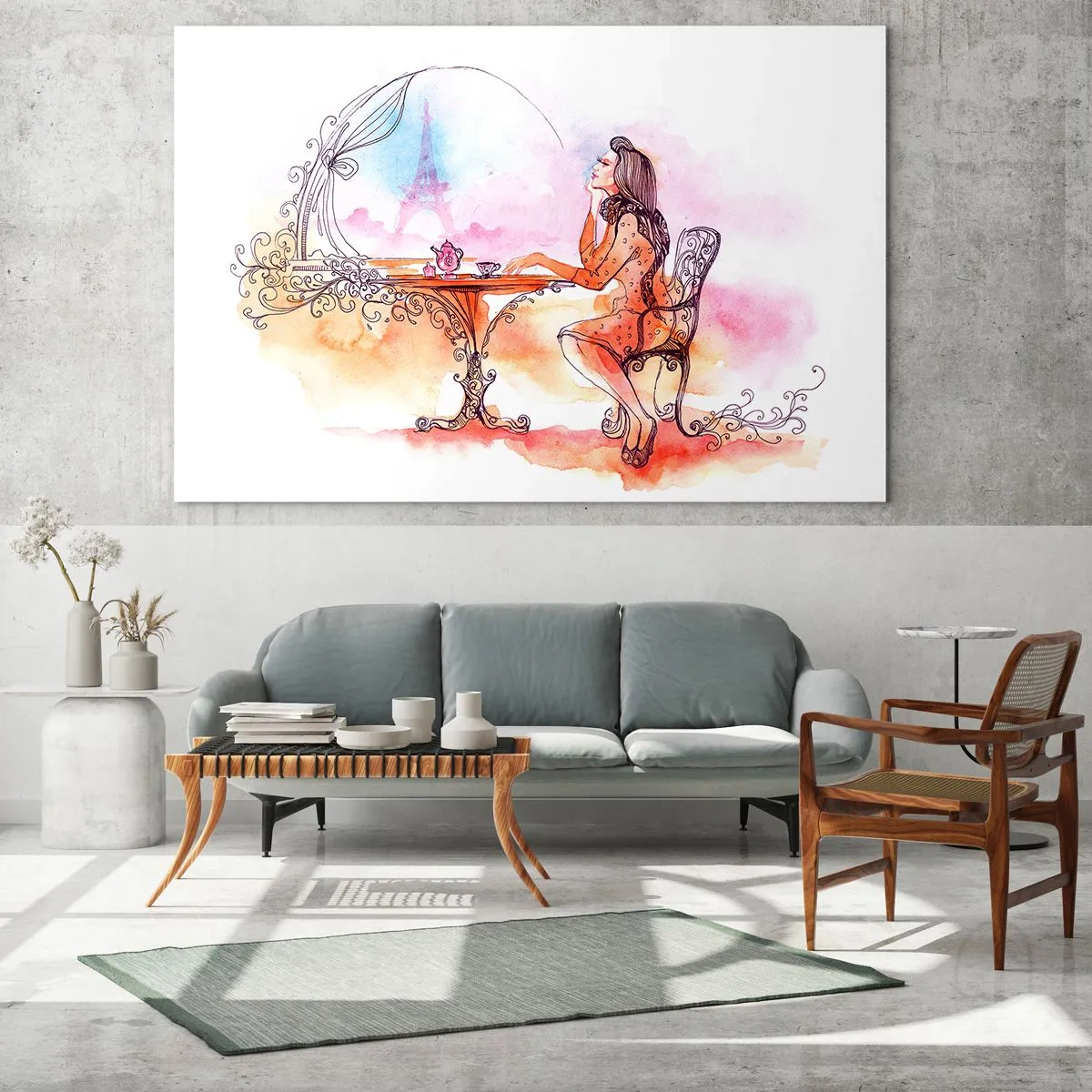 Tablou pe sticlă - Șic parizian - 100x70 cm