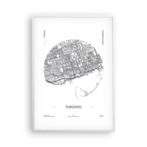 Poster în ramă albă - Anatomia Toronto - 70x100 cm