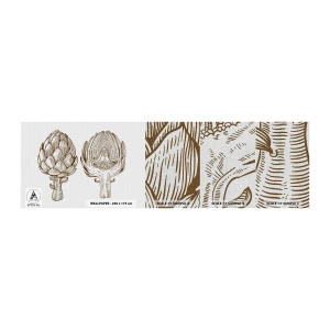 Mostră tapet Premium Canvas - Lecție de anatomie - Anghinare, Bucătărie, Legume - 100x30 cm