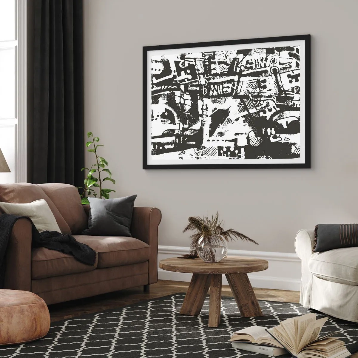 Poster în ramă neagră - Ordine sau haos? - 70x50 cm