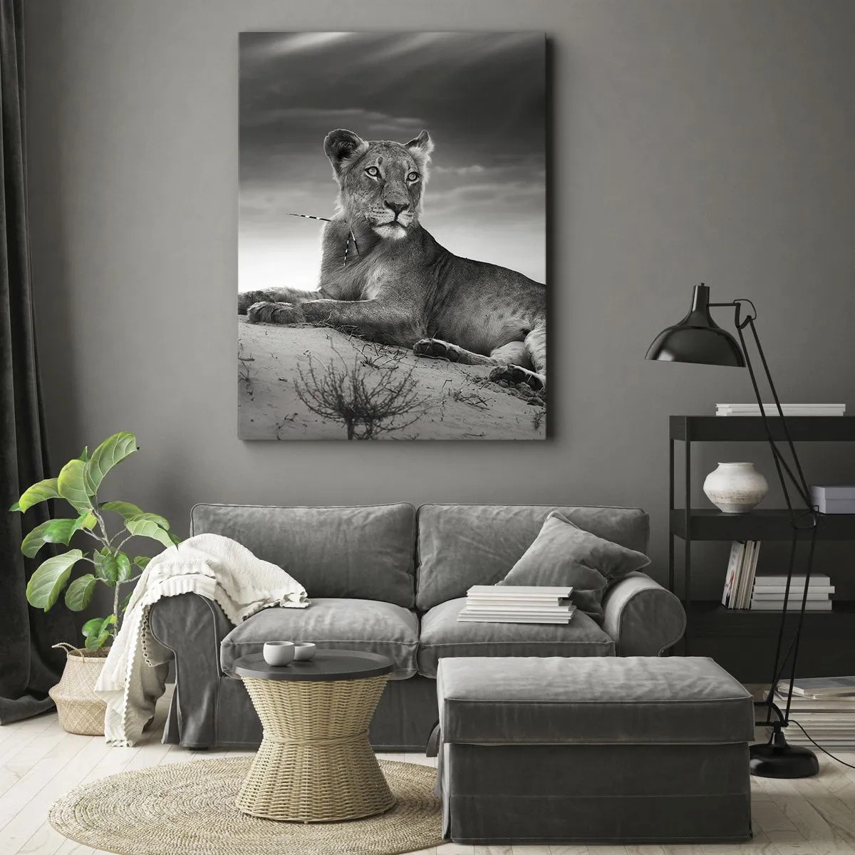 Tablou pe pânză - Odihna reginei deșertului - 45x80 cm