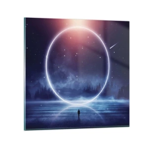 Tablou pe sticlă - Ei sunt deja aici... - 70x70 cm