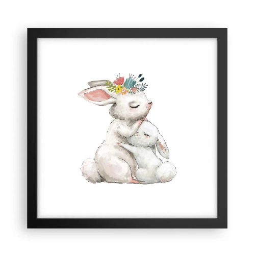 Poster în ramă neagră - Ca la mama - 30x30 cm